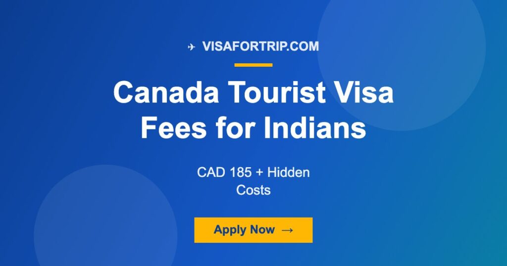 Canada Tourist Visa Fees for Indians 2026: CAD 185 + Hidden Costs