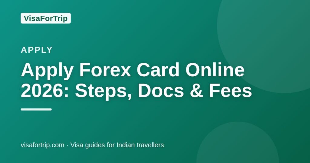 apply forex card online — VisaForTrip guide cover