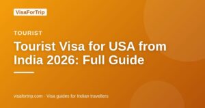 tourist visa for usa from india — VisaForTrip guide cover